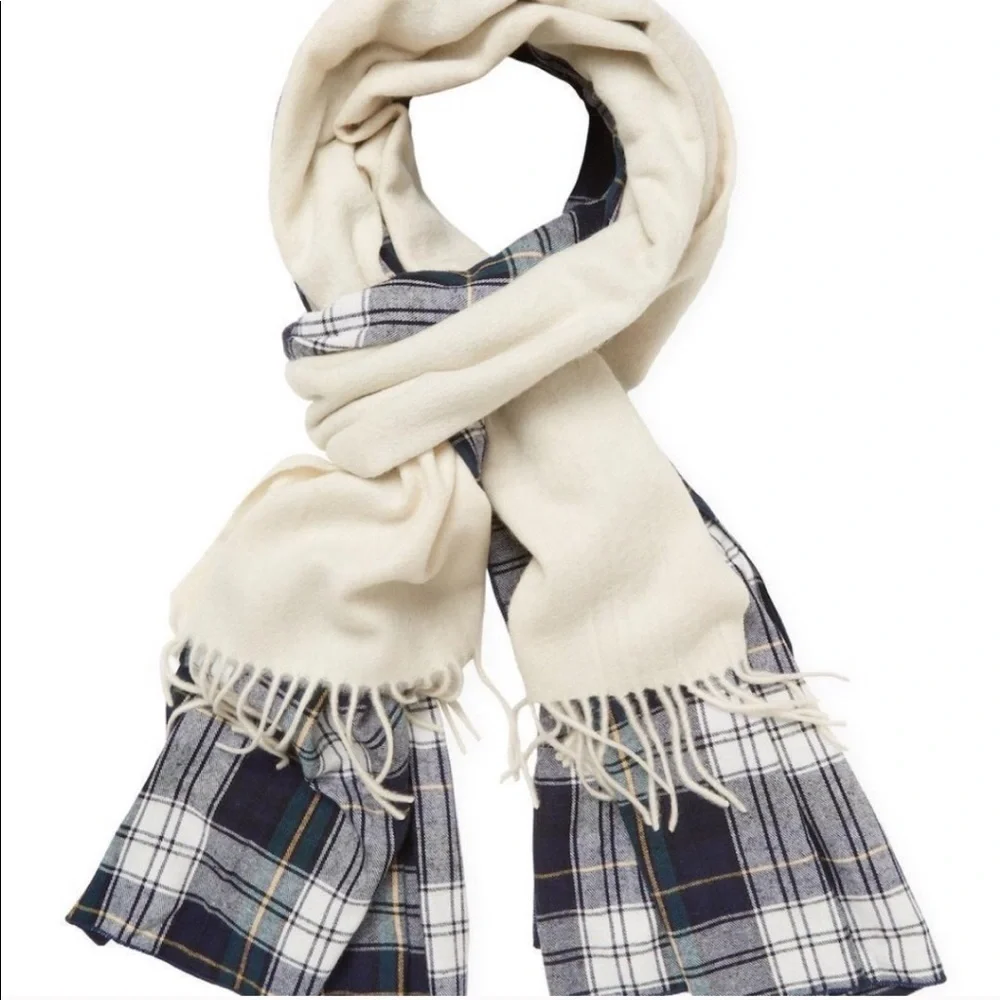 Donni Charm Donni Plaid Wool two layers Scarf 🧣